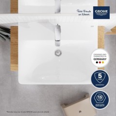 Lavabo suspendu - Porcelaine vitrifiée - Rectangulaire - GROHE Euro C