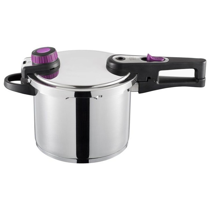 Autocuiseur - Induction - GSW - SYSTEM PLUS - 6 L - Ø 22 cm - Acier inoxydable massif 18/10 - Panier et support inclus