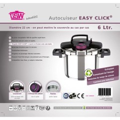Autocuiseur - Induction - GSW - Easy Click - 6 L - Ø 22 cm - Acier ma