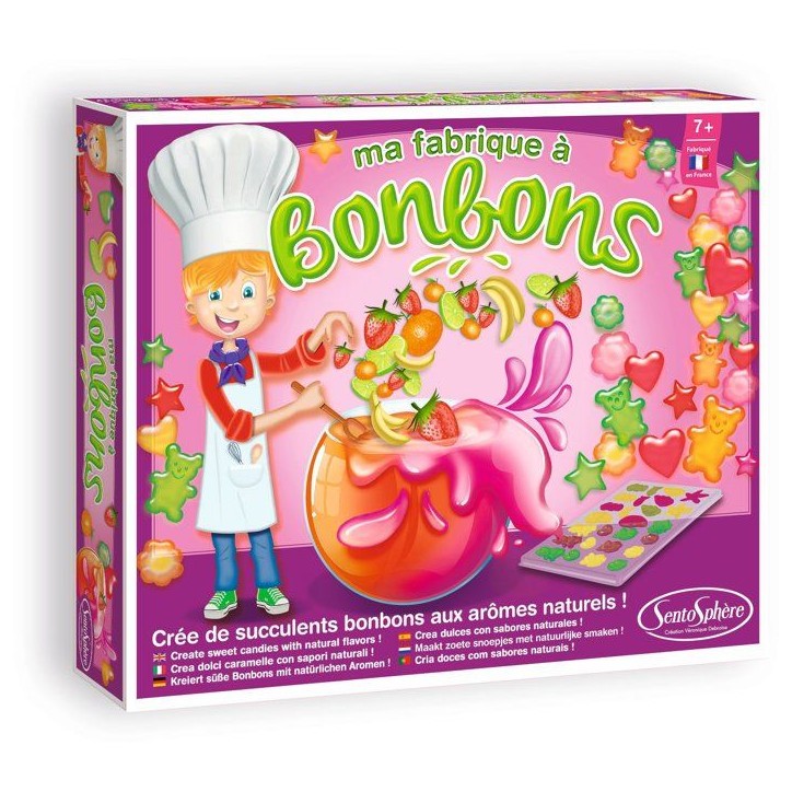 Ma fabrique a bonbons - SENTOSPHERE - Arômes naturels - Pour environ 500g de bonbons - Initiation a la cuisine - Des 7 ans Ma fabrique a bonbons - SENTOSPHERE - Arômes naturels - Pour environ 500g de bonbons - Initiation a la cuisine - Des 7 ans