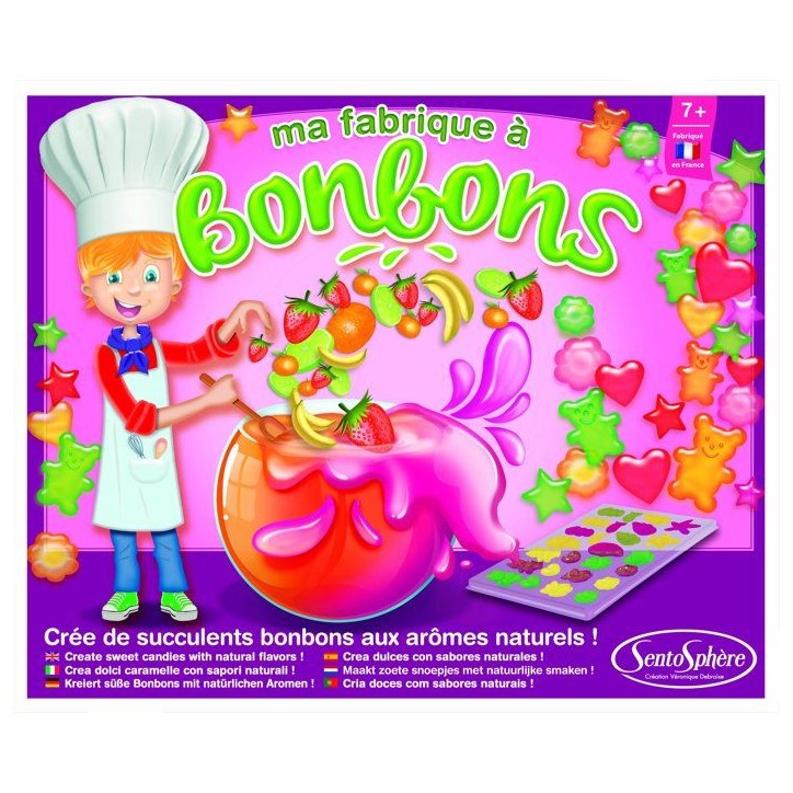Ma fabrique a bonbons - SENTOSPHERE - Arômes naturels - Pour environ 500g de bonbons - Initiation a la cuisine - Des 7 ans Ma fabrique a bonbons - SENTOSPHERE - Arômes naturels - Pour environ 500g de bonbons - Initiation a la cuisine - Des 7 ans