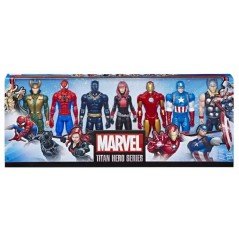 Maxi Pack Avengers 7 figurines de 30 cm, 5 accessoires, Marvel Avenger