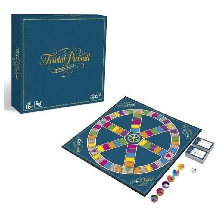 Trivial Pursuit Classique, Jeu de societe de reflexion, Jeu de plateau, Version francaise Trivial Pursuit Classique, Jeu de societe de reflexion, Jeu de plateau, Version francaise