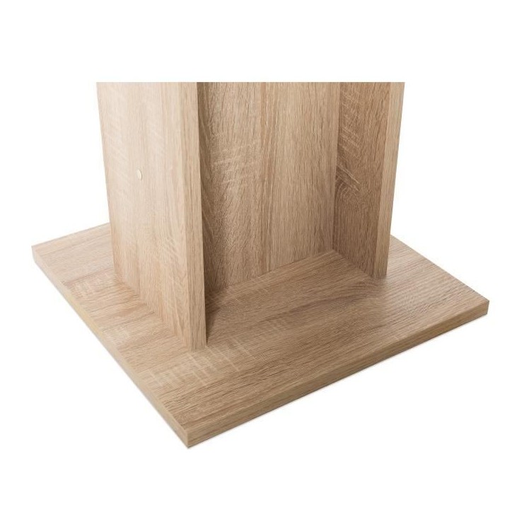 Table a manger de 2 a 4 personnes - Carrée - Classique - Décor chene - GUSTAVE - L 80 x l 80 cm