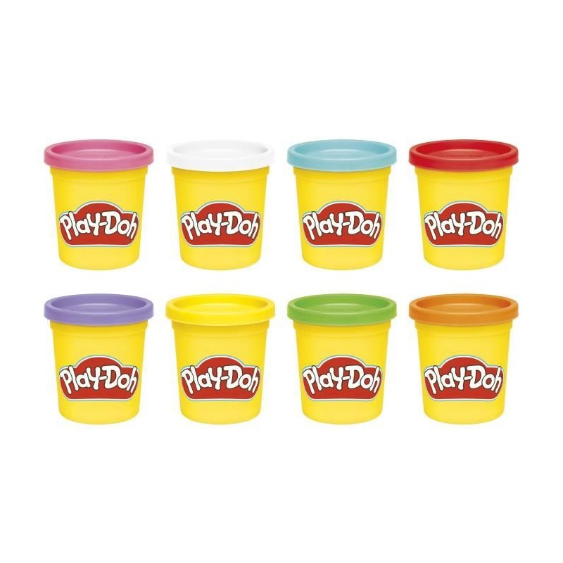 Play-Doh 8 couleurs arc-en-ciel, pots de pâte a modeler de 85 g