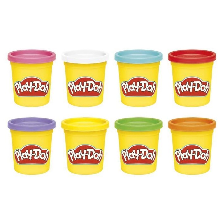 Play-Doh 8 couleurs arc-en-ciel, pots de pâte a modeler de 85 g