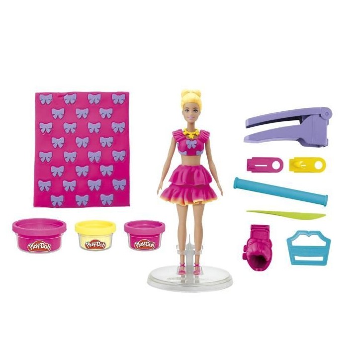 Play-Doh Barbie Dentelles et noeuds, coffret de pâte a modeler