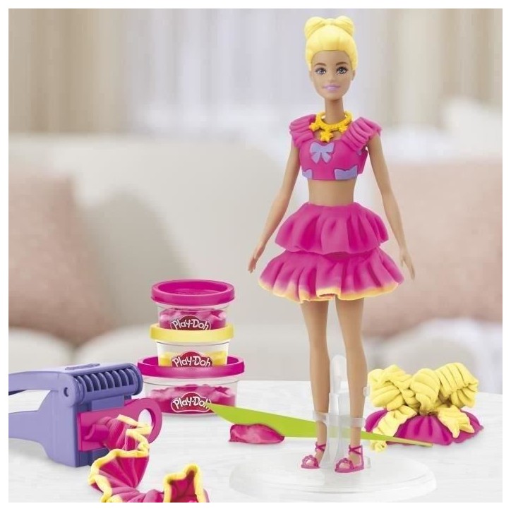 Play-Doh Barbie Dentelles et noeuds, coffret de pâte a modeler