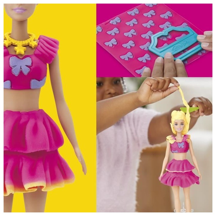Play-Doh Barbie Dentelles et noeuds, coffret de pâte a modeler