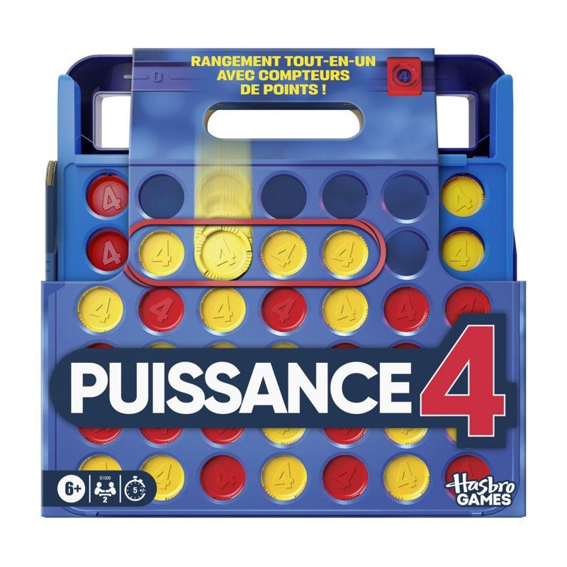 Puissance 4 (édition 2025), rangement tout-en-un, mallette de transpo