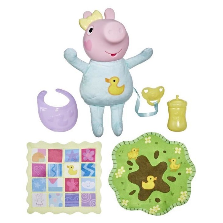 Peppa Pig Gros câlins Evie, poupée interactive avec accessoires, des 3 ans Peppa Pig Gros câlins Evie, poupée interactive avec accessoires, des 3 ans