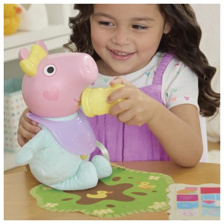 Peppa Pig Gros câlins Evie, poupée interactive avec accessoires, des 3 ans Peppa Pig Gros câlins Evie, poupée interactive avec accessoires, des 3 ans