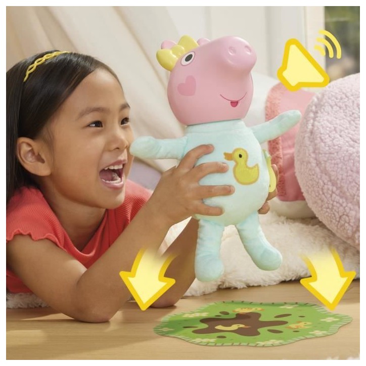 Peppa Pig Gros câlins Evie, poupée interactive avec accessoires, des 3 ans Peppa Pig Gros câlins Evie, poupée interactive avec accessoires, des 3 ans