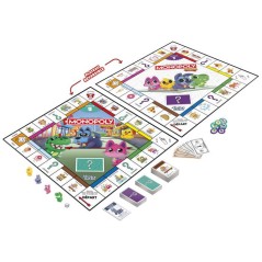 Monopoly Junior 2 en 1 carré (édition 2026), Jeu de Plateau, Plateau