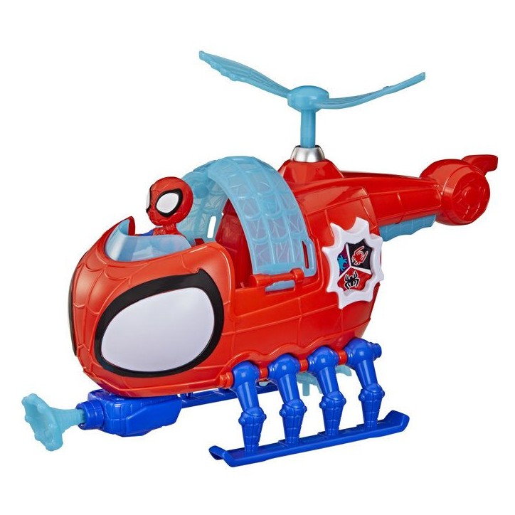 Hélico de l'équipe Spidey, figurine de 7,5 cm et véhicule avec projectile, Marvel Spidey et ses Amis Extraordinaires, des 3 Hélico de l'équipe Spidey, figurine de 7,5 cm et véhicule avec projectile, Marvel Spidey et ses Amis Extraordinaires, des 3