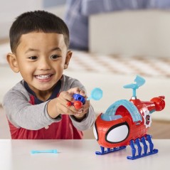 Hélico de l'équipe Spidey, figurine de 7,5 cm et véhicule avec pro