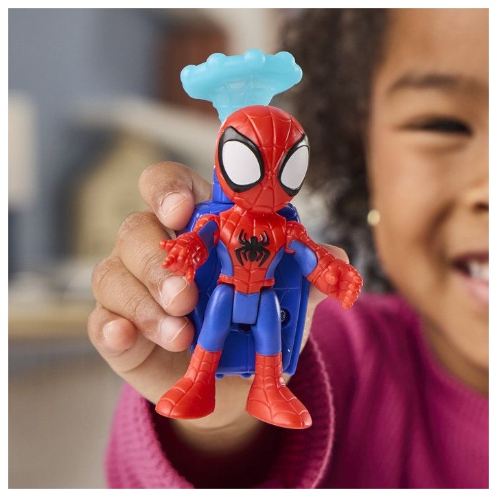 Hélico de l'équipe Spidey, figurine de 7,5 cm et véhicule avec projectile, Marvel Spidey et ses Amis Extraordinaires, des 3 Hélico de l'équipe Spidey, figurine de 7,5 cm et véhicule avec projectile, Marvel Spidey et ses Amis Extraordinaires, des 3