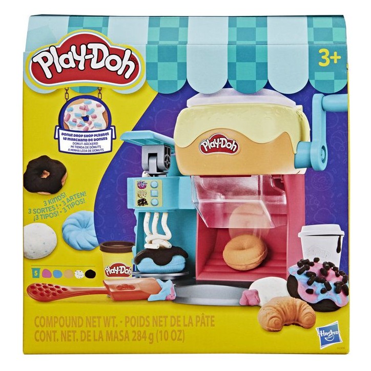 Play-Doh Donut Drop Shop, coffret de pâte a modeler, jouet de nourriture factice, loisirs créatifs pour enfants, des 3 ans Play-Doh Donut Drop Shop, coffret de pâte a modeler, jouet de nourriture factice, loisirs créatifs pour enfants, des 3 ans