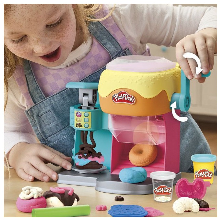 Play-Doh Donut Drop Shop, coffret de pâte a modeler, jouet de nourriture factice, loisirs créatifs pour enfants, des 3 ans Play-Doh Donut Drop Shop, coffret de pâte a modeler, jouet de nourriture factice, loisirs créatifs pour enfants, des 3 ans