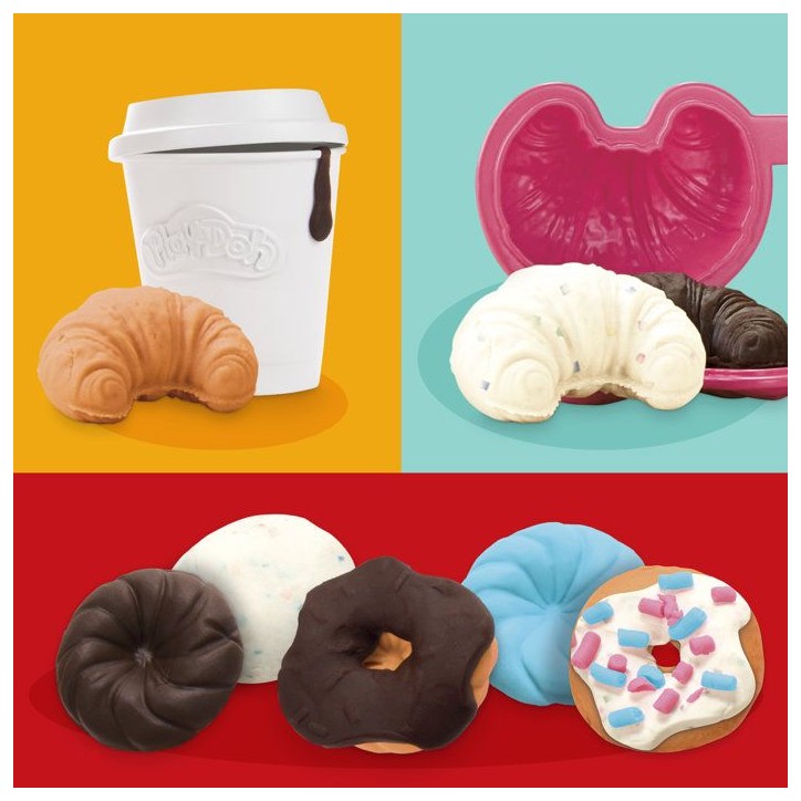 Play-Doh Donut Drop Shop, coffret de pâte a modeler, jouet de nourriture factice, loisirs créatifs pour enfants, des 3 ans Play-Doh Donut Drop Shop, coffret de pâte a modeler, jouet de nourriture factice, loisirs créatifs pour enfants, des 3 ans