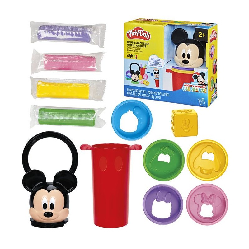 Play-Doh Disney Junior Empil' Formes, Coffret de pâte a modeler Micke