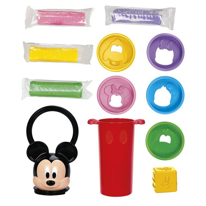 Play-Doh Disney Junior Empil' Formes, Coffret de pâte a modeler Mickey, Loisirs créatifs, des 2 ans