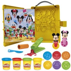 Play-Doh Disney Junior Crée une histoire, coffret de pâte a modeler portatif, loisirs créatifs Mickey & Minnie, des 2 ans