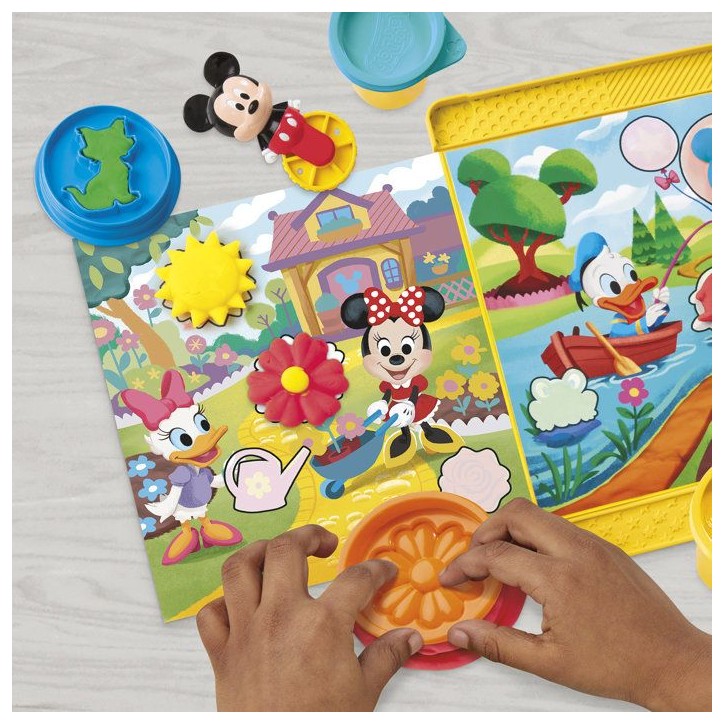 Play-Doh Disney Junior Crée une histoire, coffret de pâte a modeler portatif, loisirs créatifs Mickey & Minnie, des 2 ans Play-Doh Disney Junior Crée une histoire, coffret de pâte a modeler portatif, loisirs créatifs Mickey & Minnie, des 2 ans