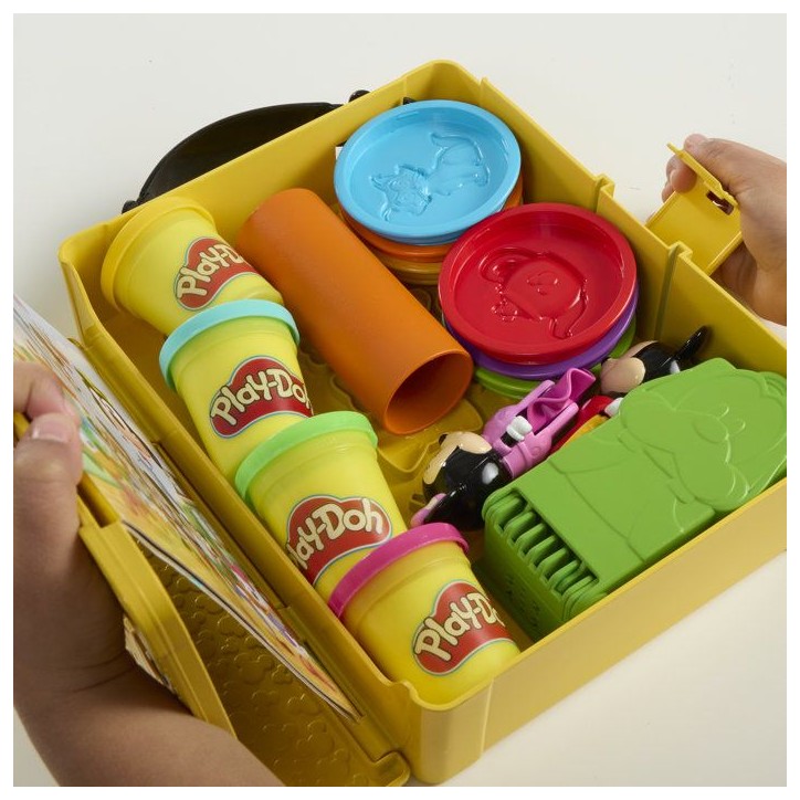 Play-Doh Disney Junior Crée une histoire, coffret de pâte a modeler portatif, loisirs créatifs Mickey & Minnie, des 2 ans Play-Doh Disney Junior Crée une histoire, coffret de pâte a modeler portatif, loisirs créatifs Mickey & Minnie, des 2 ans
