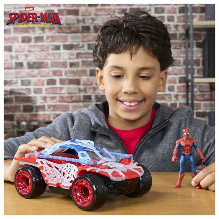 Figurine Spiderman de 11,5 cm et véhicule Buggy, Jouets de Super-héros, Marvel Studios Spider-Man Day ActionVerse, des 4 ans Figurine Spiderman de 11,5 cm et véhicule Buggy, Jouets de Super-héros, Marvel Studios Spider-Man Day ActionVerse, des 4 ans