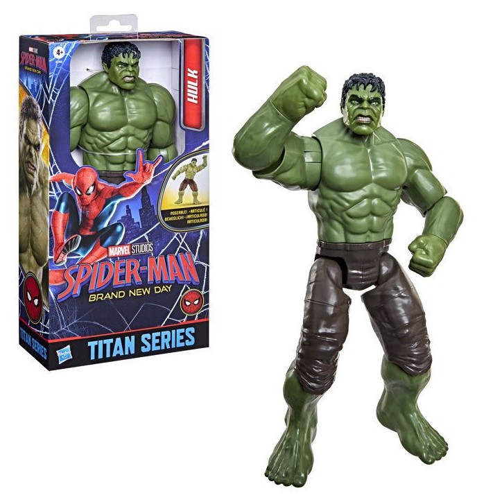 Figurine Hulk de 29,5 cm, jouets de super-héros pour enfants, Marvel Spider-Man: Brand New Day Titan Series, des 4 ans Figurine Hulk de 29,5 cm, jouets de super-héros pour enfants, Marvel Spider-Man: Brand New Day Titan Series, des 4 ans
