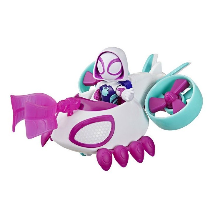 Véhicule Hélico de Ghost-Spider avec figurine de 7,5 cm et accessoire, jouets pour enfants, des 3 ans, Spidey et ses Amis Ex Véhicule Hélico de Ghost-Spider avec figurine de 7,5 cm et accessoire, jouets pour enfants, des 3 ans, Spidey et ses Amis Ex