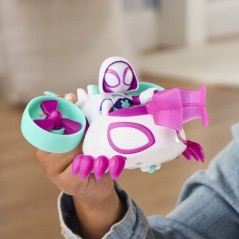 Véhicule Hélico de Ghost-Spider avec figurine de 7,5 cm et accessoi