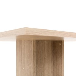 Table a manger de 2 a 4 personnes - Carrée - Classique - Décor chene