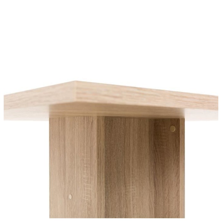 Table a manger de 2 a 4 personnes - Carrée - Classique - Décor chene - GUSTAVE - L 80 x l 80 cm