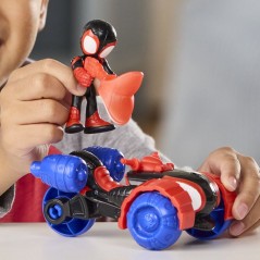 Spidey Véhicule Techno-Quad et figurine Miles « Spin » Morales de