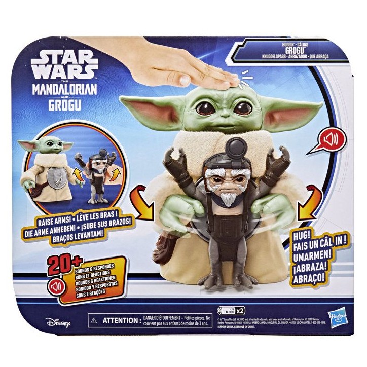 Câlins Grogu, figurine électronique de 16,5 cm et Anzellan, jouets Star Wars: The Mandalorian & Grogu pour enfants, des 4 an Câlins Grogu, figurine électronique de 16,5 cm et Anzellan, jouets Star Wars: The Mandalorian & Grogu pour enfants, des 4 an