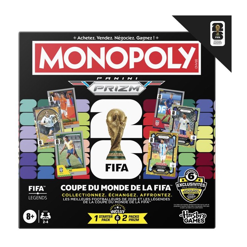 Monopoly Coupe du monde FIFA 2026, jeu de société de football avec b