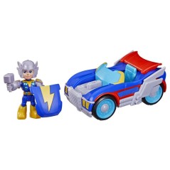 Figurine Thor de 7,5 cm et véhicule Foudremobile, Jouets de Super-hé