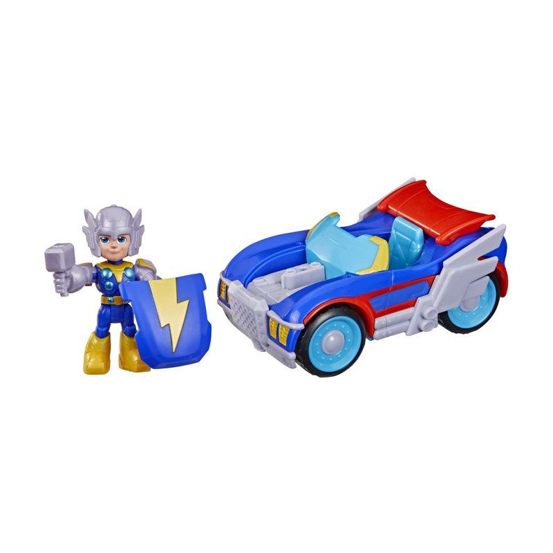 Figurine Thor de 7,5 cm et véhicule Foudremobile, Jouets de Super-hé
