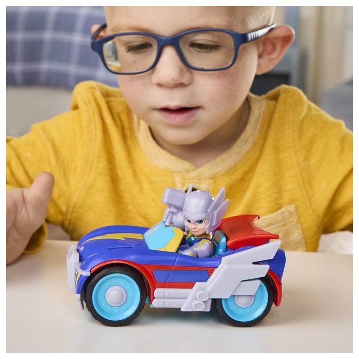 Figurine Thor de 7,5 cm et véhicule Foudremobile, Jouets de Super-héros, des 3 ans, Iron Man et Ses Amis Extraordinaires Marve Figurine Thor de 7,5 cm et véhicule Foudremobile, Jouets de Super-héros, des 3 ans, Iron Man et Ses Amis Extraordinaires Marve