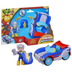 Figurine Thor de 7,5 cm et véhicule Foudremobile, Jouets de Super-hé