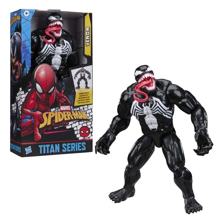 Figurine Venom 30 cm Deluxe, Titan Series, jouets de super-héros pour enfants, Marvel Spider-Man, des 4 ans Figurine Venom 30 cm Deluxe, Titan Series, jouets de super-héros pour enfants, Marvel Spider-Man, des 4 ans