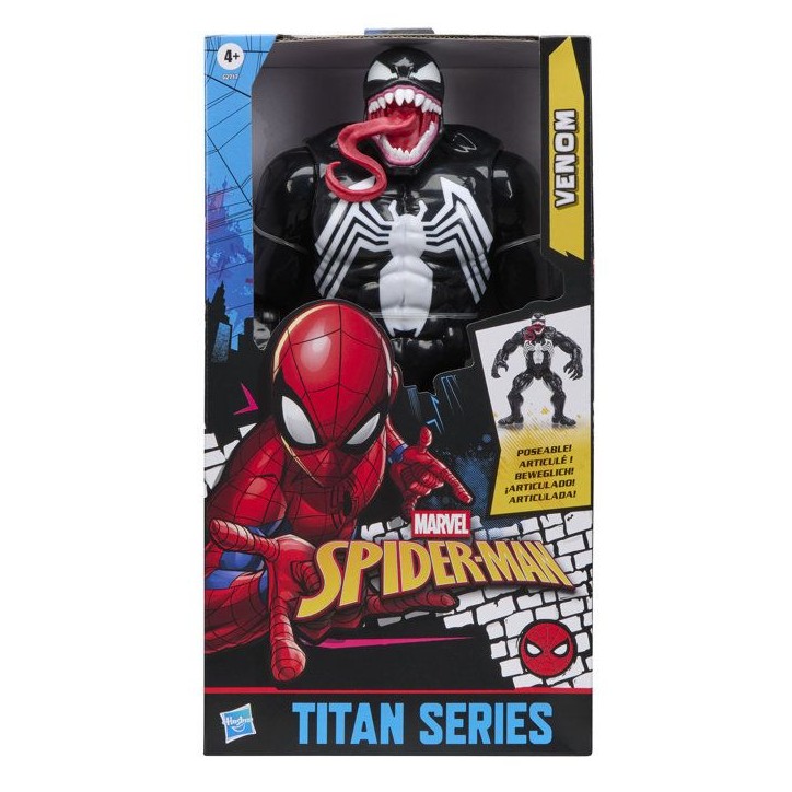 Figurine Venom 30 cm Deluxe, Titan Series, jouets de super-héros pour enfants, Marvel Spider-Man, des 4 ans Figurine Venom 30 cm Deluxe, Titan Series, jouets de super-héros pour enfants, Marvel Spider-Man, des 4 ans