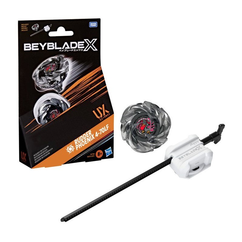 Beyblade X Starter Pack Rudder Phoenix 4-70LF UX, toupie Takara Tomy d