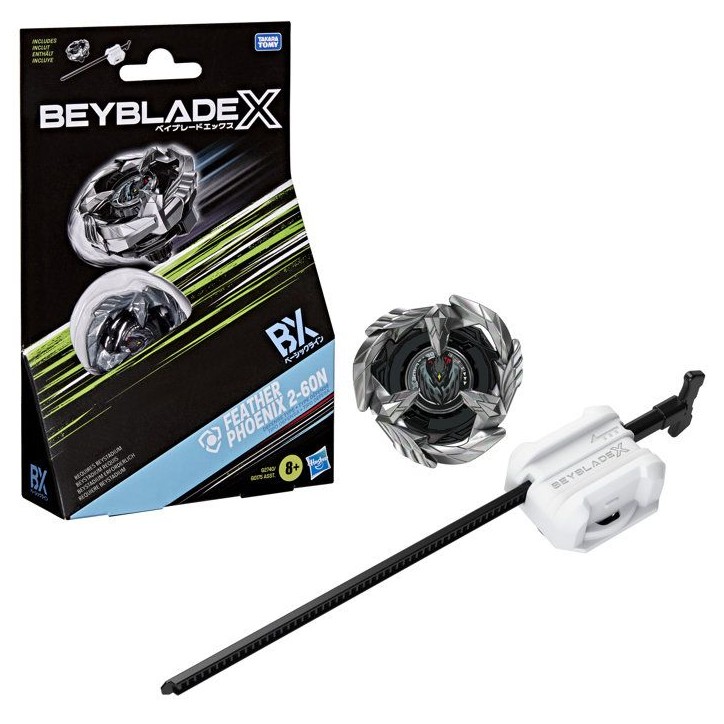 Beyblade X Starter Pack Feather Phoenix 2-60N BX, toupie Takara Tomy de type défense avec lanceur, toupies de compétition, des Beyblade X Starter Pack Feather Phoenix 2-60N BX, toupie Takara Tomy de type défense avec lanceur, toupies de compétition, des