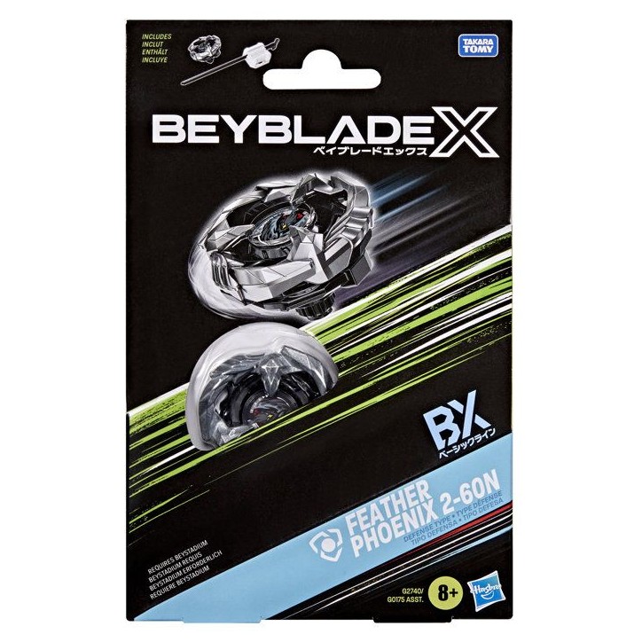 Beyblade X Starter Pack Feather Phoenix 2-60N BX, toupie Takara Tomy de type défense avec lanceur, toupies de compétition, des Beyblade X Starter Pack Feather Phoenix 2-60N BX, toupie Takara Tomy de type défense avec lanceur, toupies de compétition, des