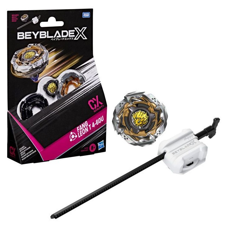 Beyblade X Starter Pack Fang Leon T 4-60U CX, toupie Takara Tomy de type équilibre, toupies de compétition, des 8 ans Beyblade X Starter Pack Fang Leon T 4-60U CX, toupie Takara Tomy de type équilibre, toupies de compétition, des 8 ans