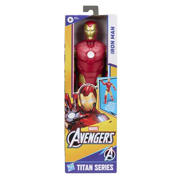Figurine Iron Man 30 cm, Titan Series, 11 points d'articulation, jouets de super-héros pour enfants, Marvel Avengers, des 4 an Figurine Iron Man 30 cm, Titan Series, 11 points d'articulation, jouets de super-héros pour enfants, Marvel Avengers, des 4 an
