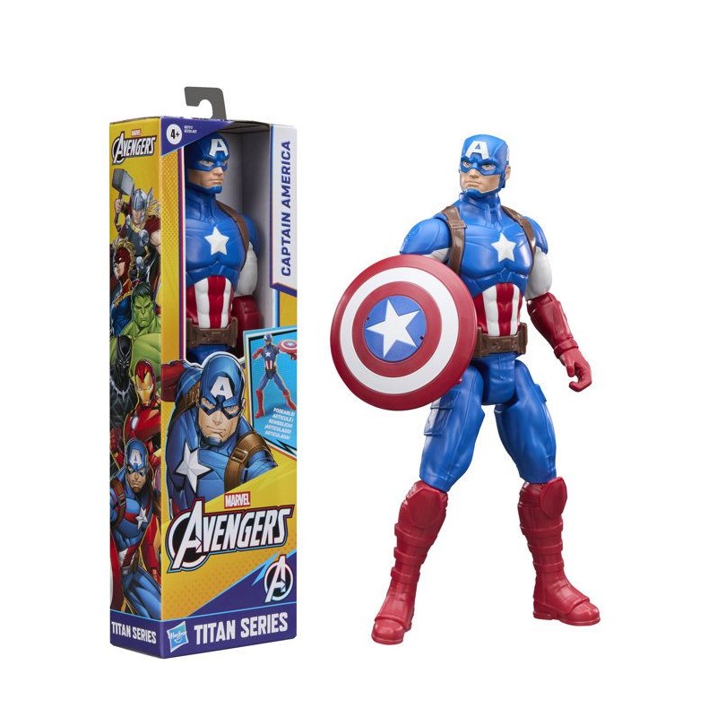 Figurine Captain America 30 cm, Titan Series, 11 points d'articulatio